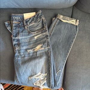 American Eagle Outfitters Distressed Blue Jeans